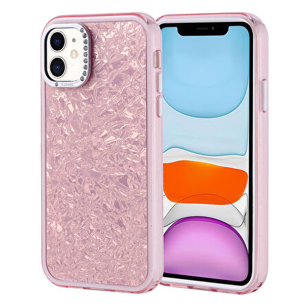 Apple Uyumlu iPhone 11 Kılıf Taşlı Tasarımlı  Kapi Kapak