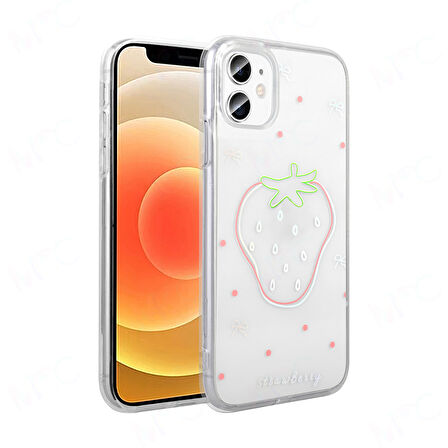 Apple Uyumlu iPhone 11 Kılıf Şeffaf Figürlü  Folk Sert Kapak