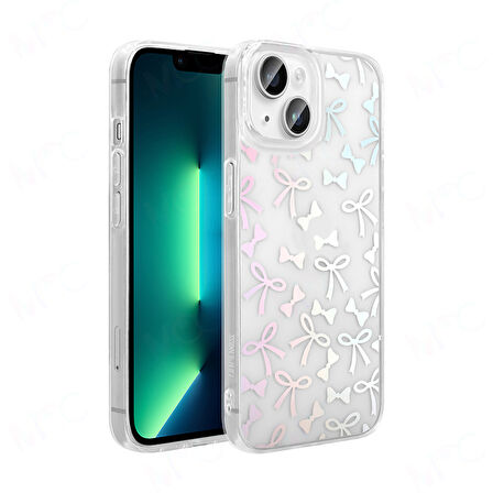 Apple iPhone 13 Kılıf Şeffaf Figürlü  Folk Sert Kapak