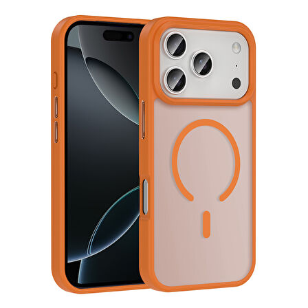 Apple Uyumlu iPhone 17 Pro Max Kılıf M-safe Şarj Özellikli Mat Arka Yüzey Zore Sio Kapak
