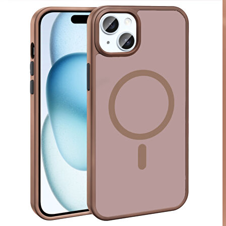 Apple iPhone 14 Plus Kılıf M-safe Şarj Özellikli Mat Arka Yüzey  Sio Kapak