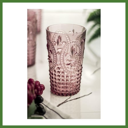 Bezos Akrilik Mürdüm Tekli Uzun Bardak & Su Meşrubat Bardağı 750 ml ( Büyük Boy & Cam Değildir ) ALK