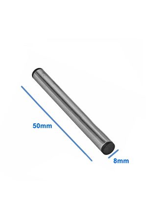 Çelik Sensör Başlığı 8x50mm Kılıf Sıcaklık Isı Sensör Kutusu Metal Tüp Boru (10 ADET)