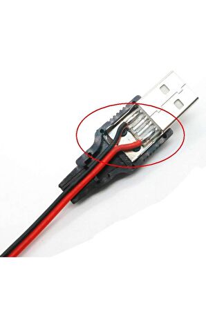Usb Krokodil Çevirici Kablo - 5v Kaynak Test Kablosu 60cm Max 2a