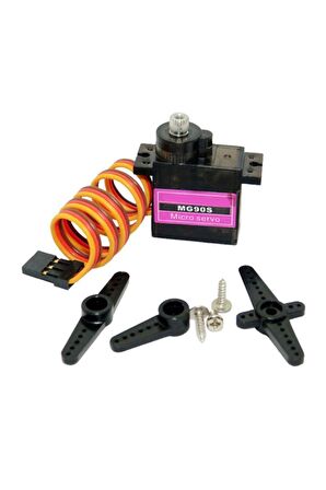 5v Mg90s Metal Dişli Servo Motor 180 Derece Dişli Kol Seti 2kg/cm
