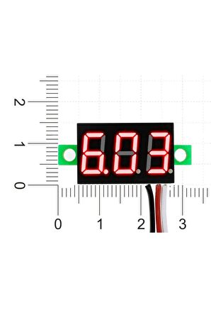 0.36 Inch Dc 4,2v-30v Dijital Voltmetre Kırmızı 3 Telli 0.36” Dc 0-30v Voltaj Besleme Güç Kaynağı