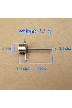 Micro Step Motor Uzun Mil 6x5,5mm 2 Faz Long Shaft (dikkat Çok Küçüktür )