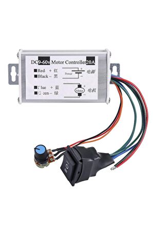 20a 60v Dc Motor Pwm Hız Kontrol Devresi %0~100 Ayarlanabilir Yön Kontrol Anahtarlı