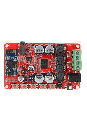 Tda7492p 2x25w Bluetooth Alıcılı Ses Amfi Kırmızı