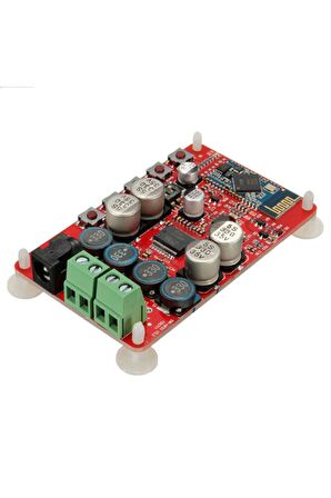 Tda7492p 2x25w Bluetooth Alıcılı Ses Amfi Kırmızı