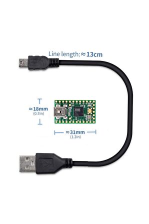 Teensy 2.0 Atmega32u4 Kit Geliştirme Kartı Arduino