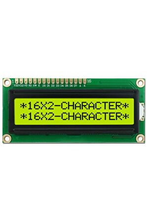 2x16 Karakter Lcd Yeşil Backlight 1602a Arduino 16x2