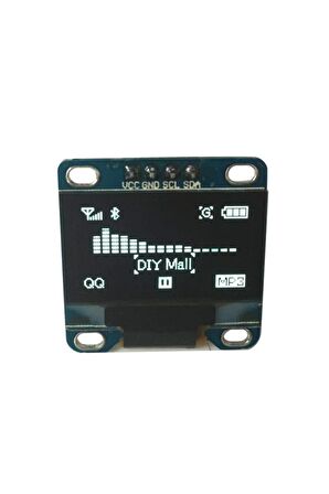0.96 Inch Beyaz Oled Lcd Modül 128x64 Pixel Iıc I2c Seri 0.96” Ekran Gösterge Ssd1306 3.3v 5v Matrix