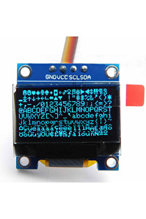 0.96 Inch Mavi Oled Lcd Modül 128x64 Pixel Iıc I2c Seri 0.96” Ekran Gösterge Ssd1306 3.3v 5v Matrix