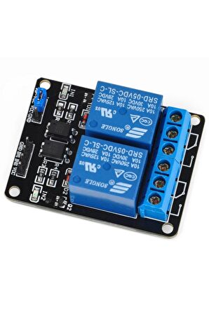 2 Kanal 5v Röle Modül -- Ac 250v 10a -- Optokuplör Izolasyonlu