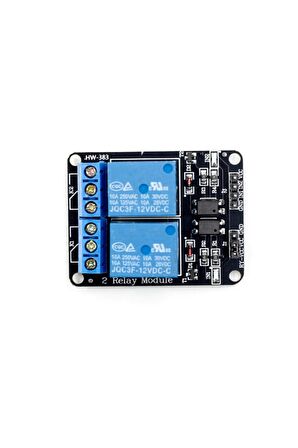 2 Kanal 12v Röle Modül -- Ac 250v 10a -- Optokuplör Izolasyon