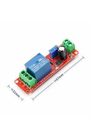 Ne555 12v 0-10sn Zaman Gecikme Röle Modülü 250v Ac/10a 30v Dc Süre Ayarlanabilir Gecikmeli Başlangıç