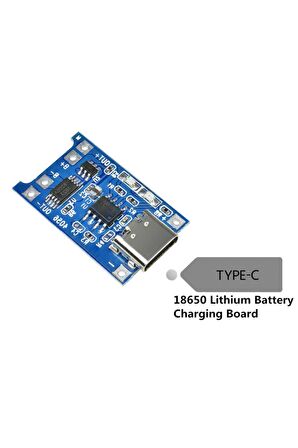 Tp4056 Korumalı Lityum Pil Şarj Devresi Type C Usb Batarya