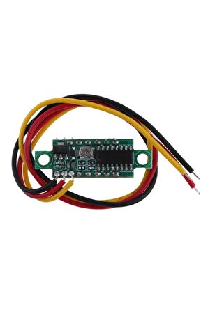 0.28 İnç Dc 0-100v Mini Dijital Voltmetre 3 Kablolu Dc Kırmızı