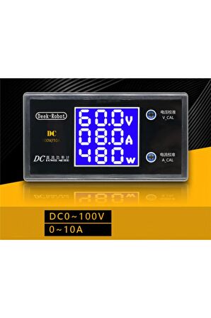Dc 0-100v 10a Digital Voltmetre Ampermetre Ve Wattmetre Deekrobot
