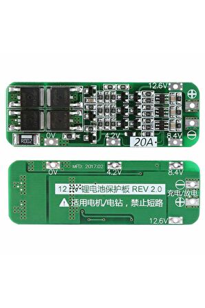 3s 20a Bms Koruma Kartı Lityum Batarya 18650 Li-ion Lipo