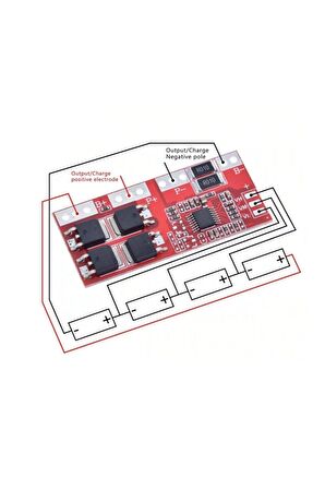 4s 30a Bms Lityum Li-ion Batarya Koruma Kartı - 18650 Lipo