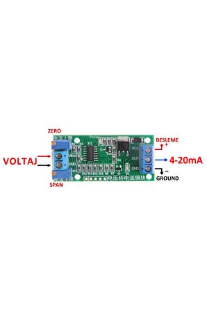 Voltaj To Akım Sinyal Çevirici Modül 0-5v 0-10v To 4-20ma