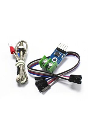 Max6675 Modül + K Tip Termokupl - Sıcaklık Isı Sensörü -20c +85c