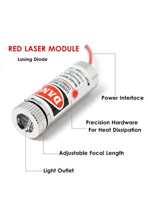 Çizgi Lazer Modül Kırmızı 5mw 650nm