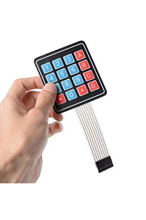 4 X 4 Matrix Membran Keypad 16 Buton Tuş Takımı Keyboard Klavye Alarm Şifre Kilit Röle Kontrol