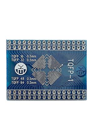 Tqfp-1 0.5mm Smd Dip Çevirici Pcb Tqfp16 Tqfp32 Tqfp48 Tqfp64