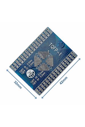 Tqfp-1 0.5mm Smd Dip Çevirici Pcb Tqfp16 Tqfp32 Tqfp48 Tqfp64