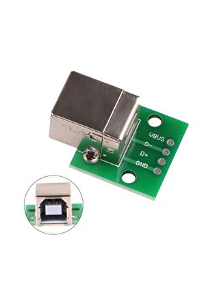 Usb Type B To Dip Çevirici Pcb Usb Haberleşme Deney Prototip 5v Usb Pinlerine Kolay Erişim Kartı