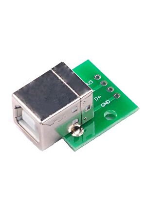 Usb Type B To Dip Çevirici Pcb Usb Haberleşme Deney Prototip 5v Usb Pinlerine Kolay Erişim Kartı