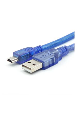 30cm Mini Usb Kablo Mavi 480 Mbps Usb 2.0 Hot Swap