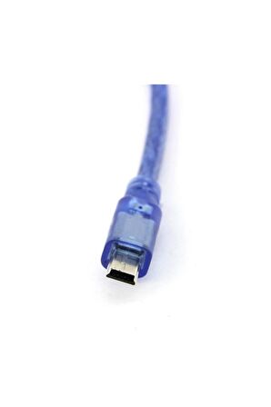 30cm Mini Usb Kablo Mavi 480 Mbps Usb 2.0 Hot Swap