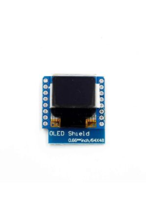 Wemos D1 Mini Oled Shield Modül 64x48 Pixel Lcd Wireless Wifi Iot