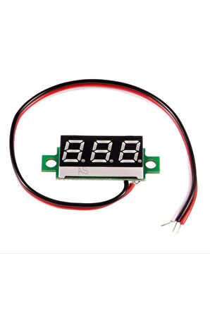 Voltmetre 0.28' 0-100v Mavi 3 Telli Dijital Led Gösterge Voltaj