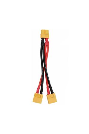 Xt60 Konnektörlü Y Tip Birleştirici Kablo 10 cm Lipo Pil Batarya
