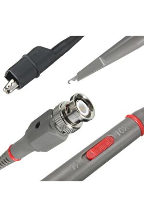 P6100 Osiloskop Probu 100mhz X1 X10 Kazanç Anahtarlı Dc 300/600v Catıı Bnc 1 Metre Kablo Skop Rigol