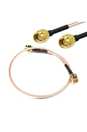 30cm Rg316 Sma Erkek - Erkek Rf Kablo 0-6ghz 50 Ohms 0.3db Esnek