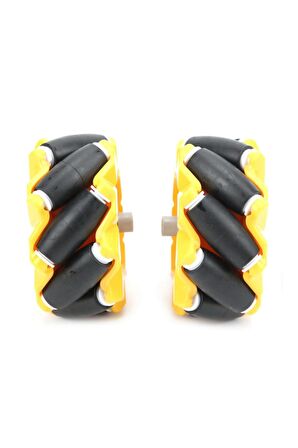 48mm Omni Mecanum Tekerlek Çifti 45 Derece Açılı 9 Roller 1:48