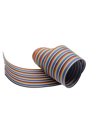 40 Pin Rainbow Ribbon Idc Kablo 1 Metre 10 Renk Dupont Kablo Flat