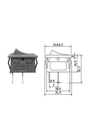 2 Pin On Off Anahtar Switch Mini Buton 5a 220v Ac 10a 125v Kcd1