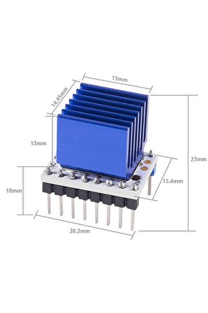 Mks Tmc2208 V1.2 Step Motor Sürücü Soğutuculu Makerbase 1/256 Step 1.4a Cnc 3d Yazıcı Kamer