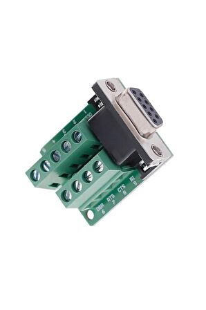 Db9 To Dip Adaptör Dişi 9 Pin Rs232 Com Port Klemens Çevirici