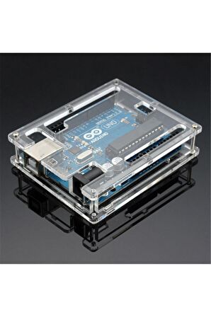 Arduino Uno R3 Plastik Koruma Kutusu Vidalı Pleksi Kutu