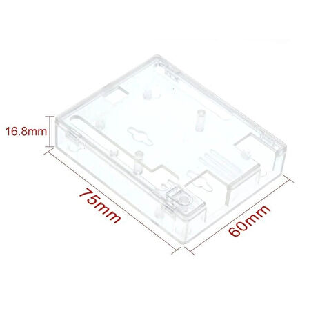 Arduino Uno R3 Plastik Koruma Kutusu Vidalı Pleksi Kutu