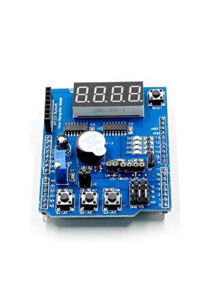 Multi Çok Fonksiyonlu Arduino Shield 7 Segment Buzer Button Pot