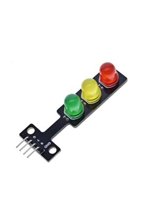 Trafik Işık Led Modülü 5v Ortak Katot 8mm Led Kırmızı Sarı Yeşil